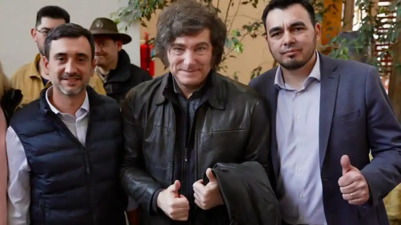Javier Milei, Agustín Coto y Miguel Rodríguez