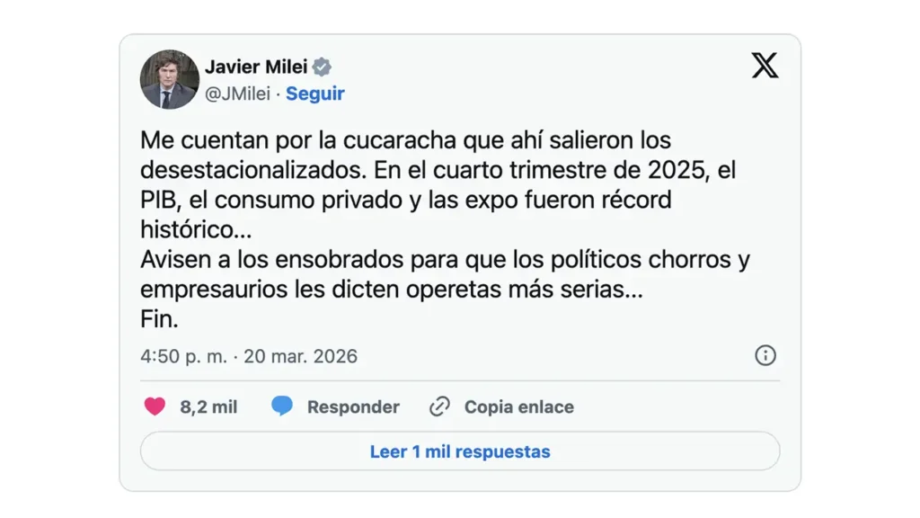 Argentina crece Javier Milei